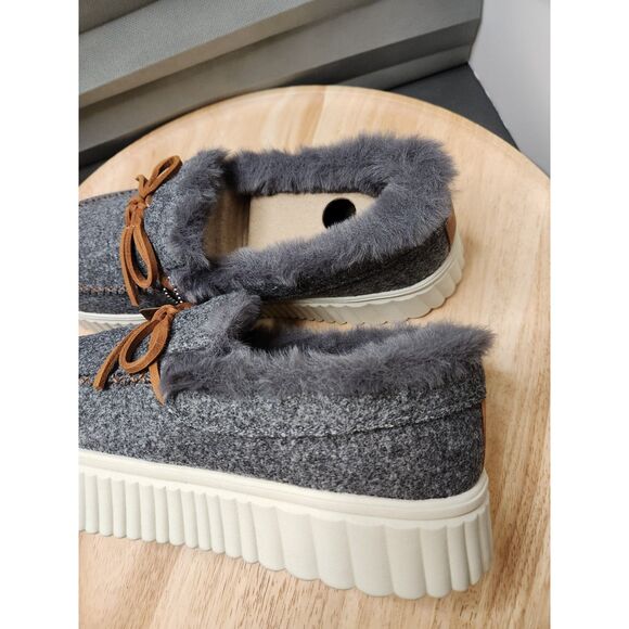 Skechers Cozy Ojai Memory Foam Slip-On Women’s Size 11 Dark Gray Faux Fur Lined - Picture 7 of 12